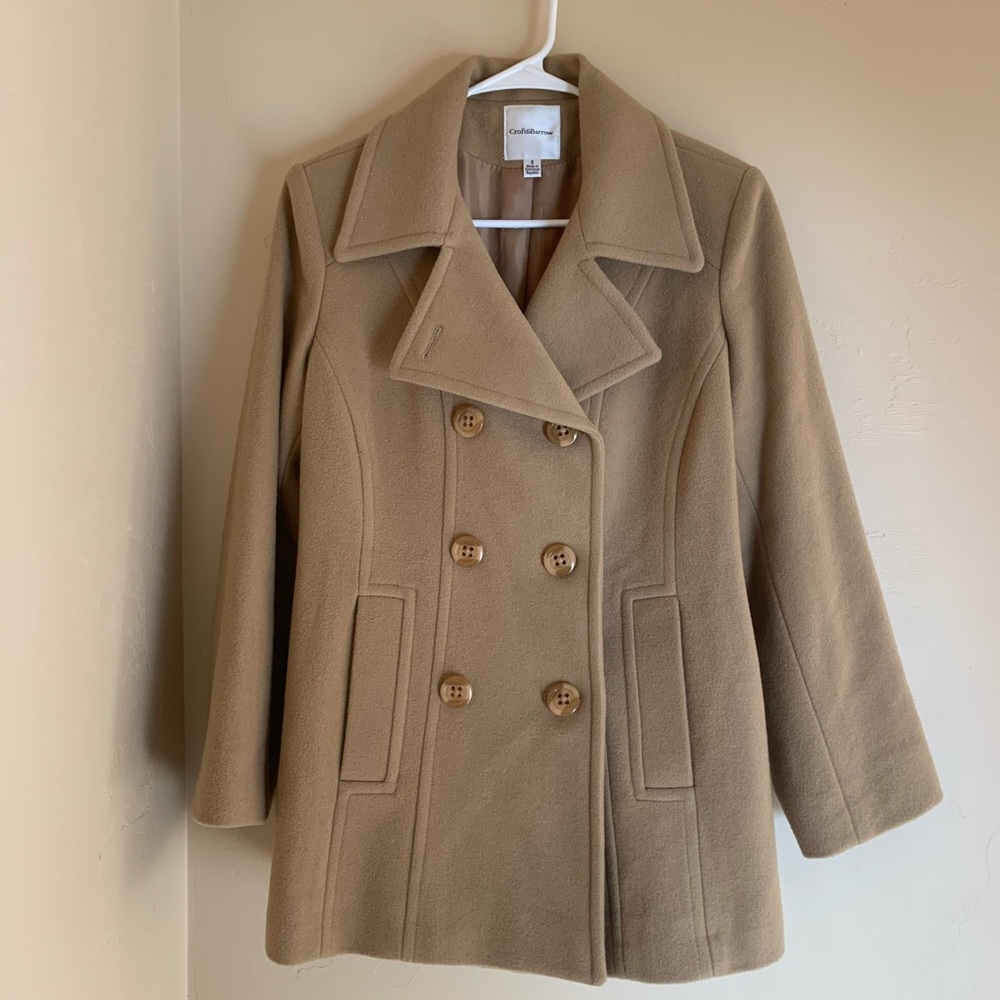 Tan Wool Peacoat